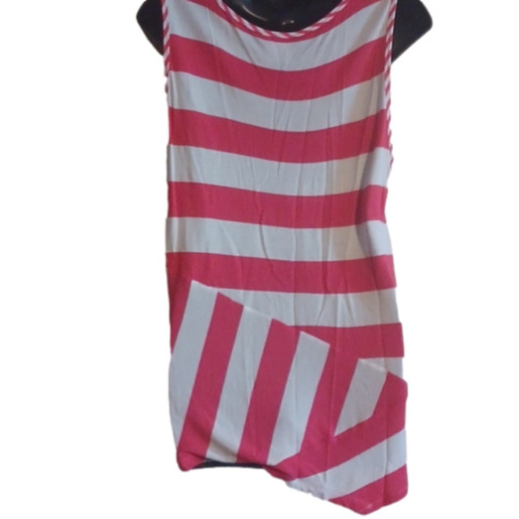 𝅺 Cabi red/ off white striped tank by Cabi .Size medium. - Picture 4 of 10